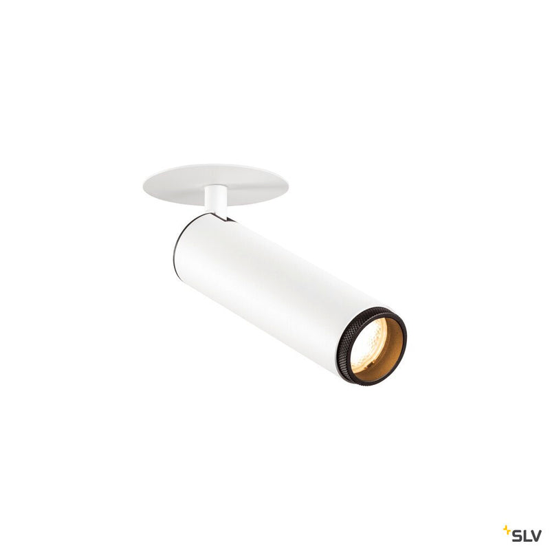 SLV 1009085 GRIP! M, Recessed ceiling light, PHASE, 3000 K, 42°, IP20, cylindrical, white / black
