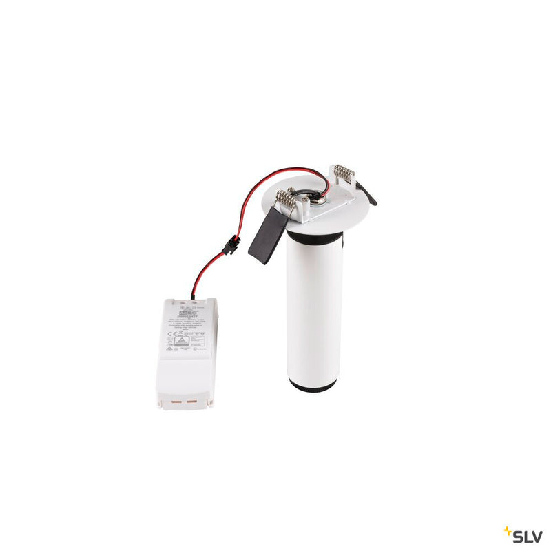 SLV 1009085 GRIP! M, Recessed ceiling light, PHASE, 3000 K, 42°, IP20, cylindrical, white / black