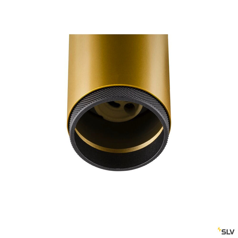 SLV 1009095 GRIP! L, SPOT CL, single, QPAR51, Ceiling-mounted light, cylindrical, 1 x max. 6 W, gold / black