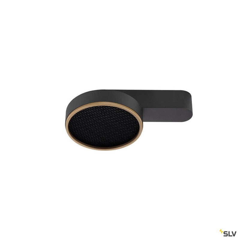 SLV 1009100 GRIP! FLAT, Ceiling-mounted light, PHASE, 2700/3000 K, 15 W, black / black