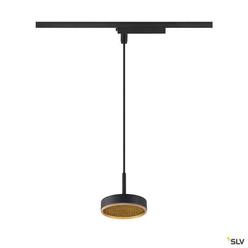 SLV 1009133 GRIP! FLAT, 1~ Pendant light, PHASE, Pendant length 200 cm, 2700/3000 K, black / gold