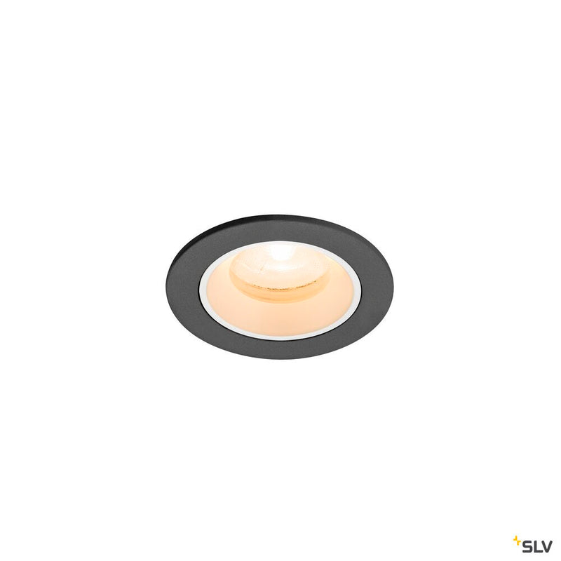 SLV 1009272 NUMINOS® XS, Recessed ceiling light, 2700 K, 20°, IP20, round, black / white