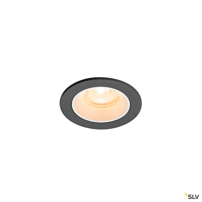 SLV 1009275 NUMINOS® XS, Recessed ceiling light, 2700 K, 40°, IP20, round, black / white