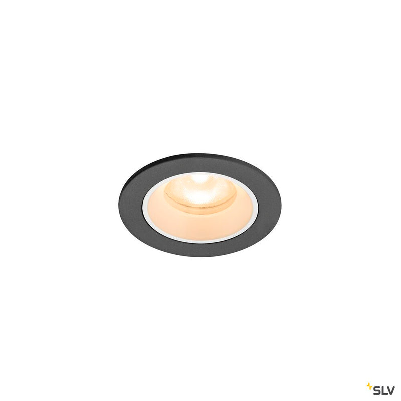 SLV 1009278 NUMINOS® XS, Recessed ceiling light, 2700 K, 55°, IP20, round, black / white