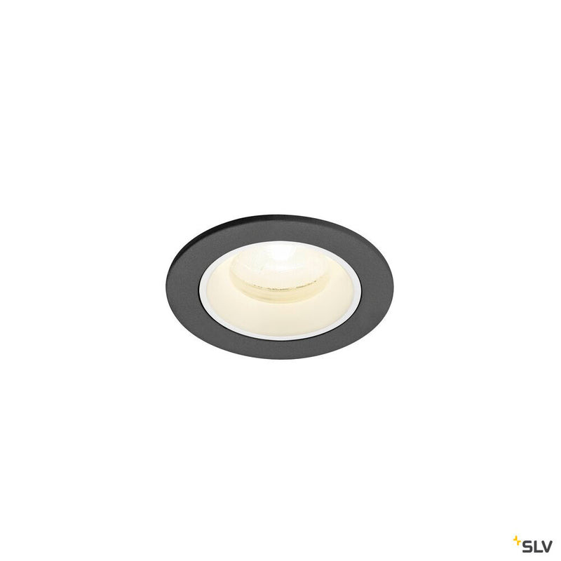 SLV 1009308 NUMINOS® XS, Recessed ceiling light, 4000 K, 20°, IP20, round, black / white