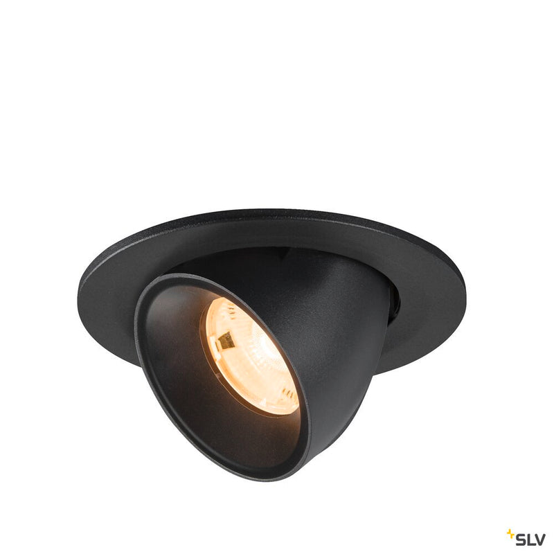 SLV 1009379 NUMINOS® GIMBLE S, Recessed ceiling light, 2700 K, 20°, IP20, round, black
