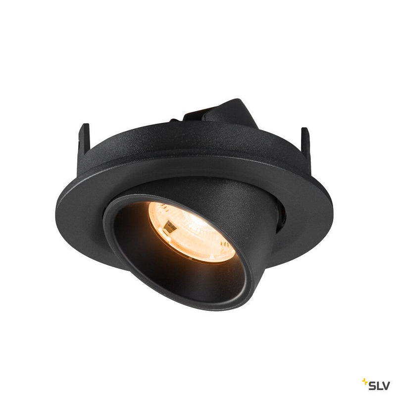 SLV 1009379 NUMINOS® GIMBLE S, Recessed ceiling light, 2700 K, 20°, IP20, round, black
