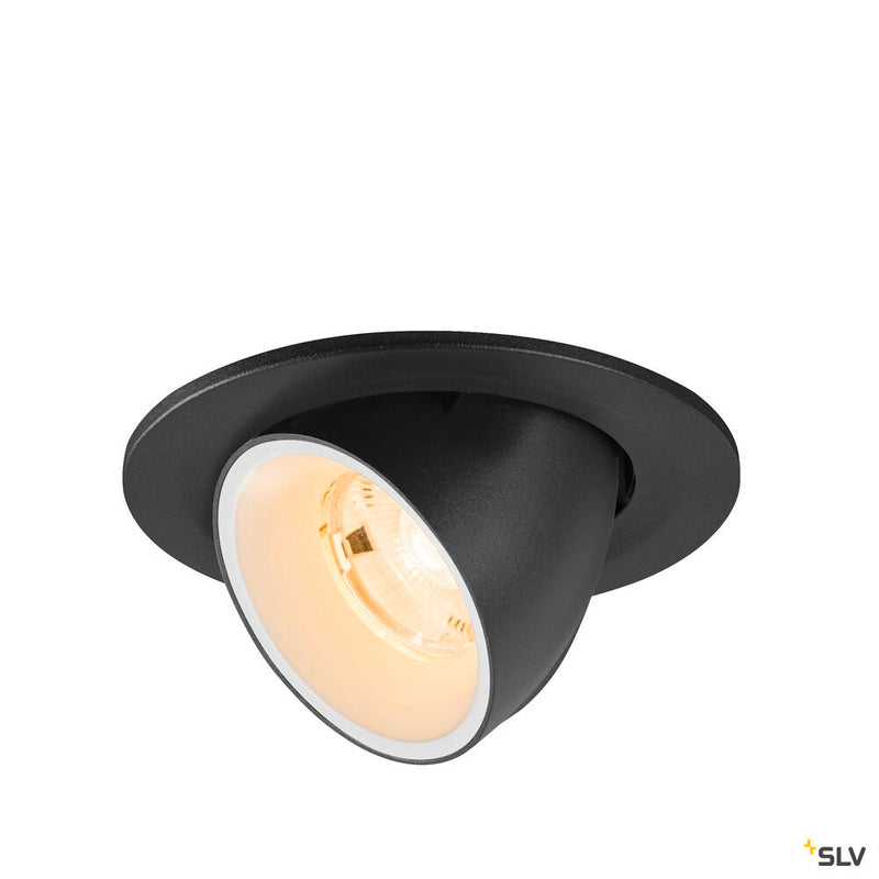 SLV 1009380 NUMINOS® GIMBLE S, Recessed ceiling light, 2700 K, 20°, IP20, round, black / white