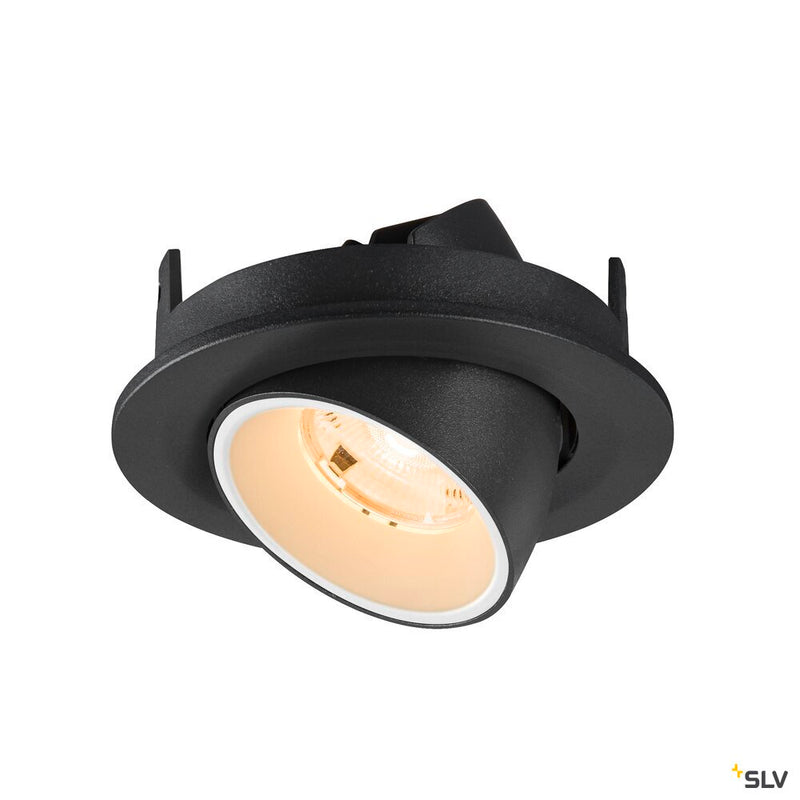 SLV 1009380 NUMINOS® GIMBLE S, Recessed ceiling light, 2700 K, 20°, IP20, round, black / white