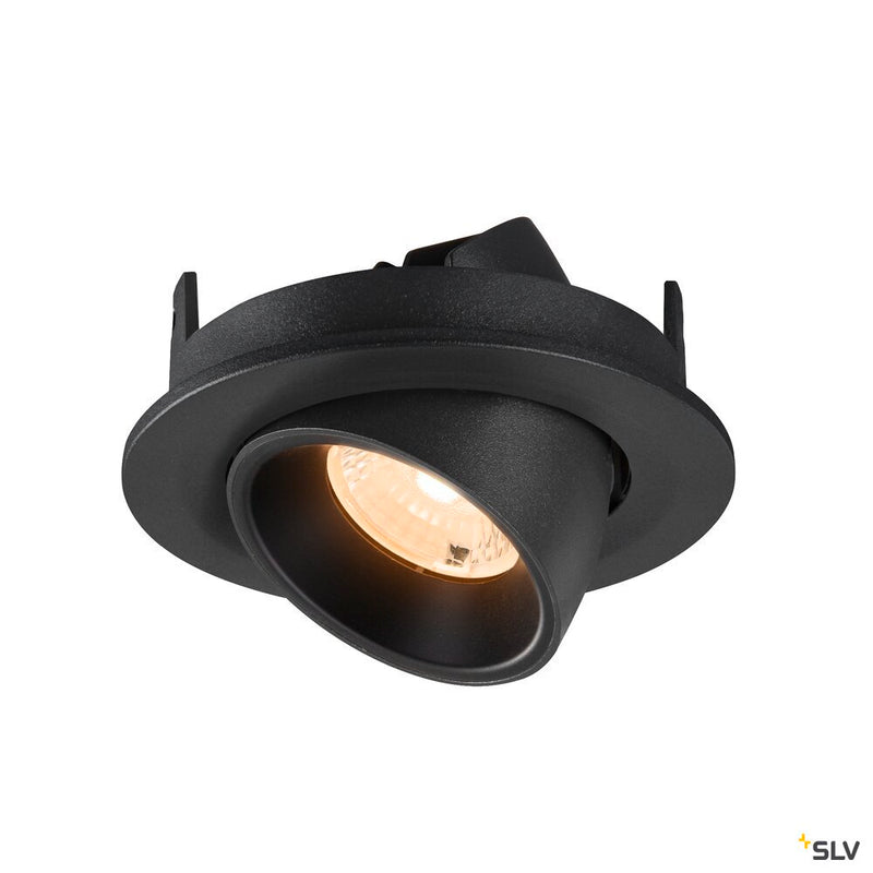 SLV 1009382 NUMINOS® GIMBLE S, Recessed ceiling light, 2700 K, 40°, IP20, round, black