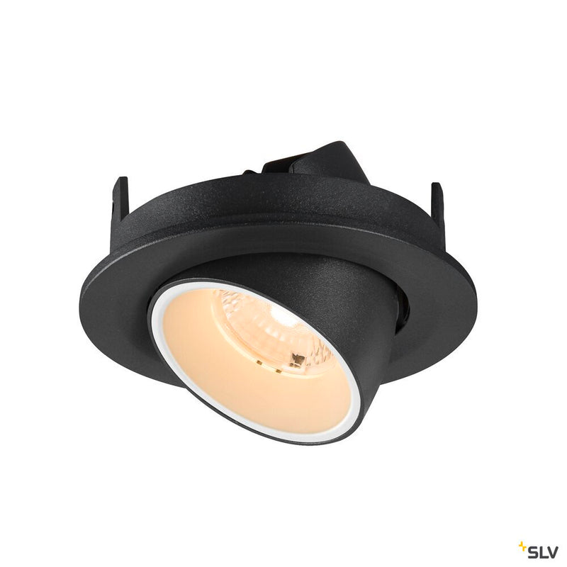 SLV 1009383 NUMINOS® GIMBLE S, Recessed ceiling light, 2700 K, 40°, IP20, round, black / white