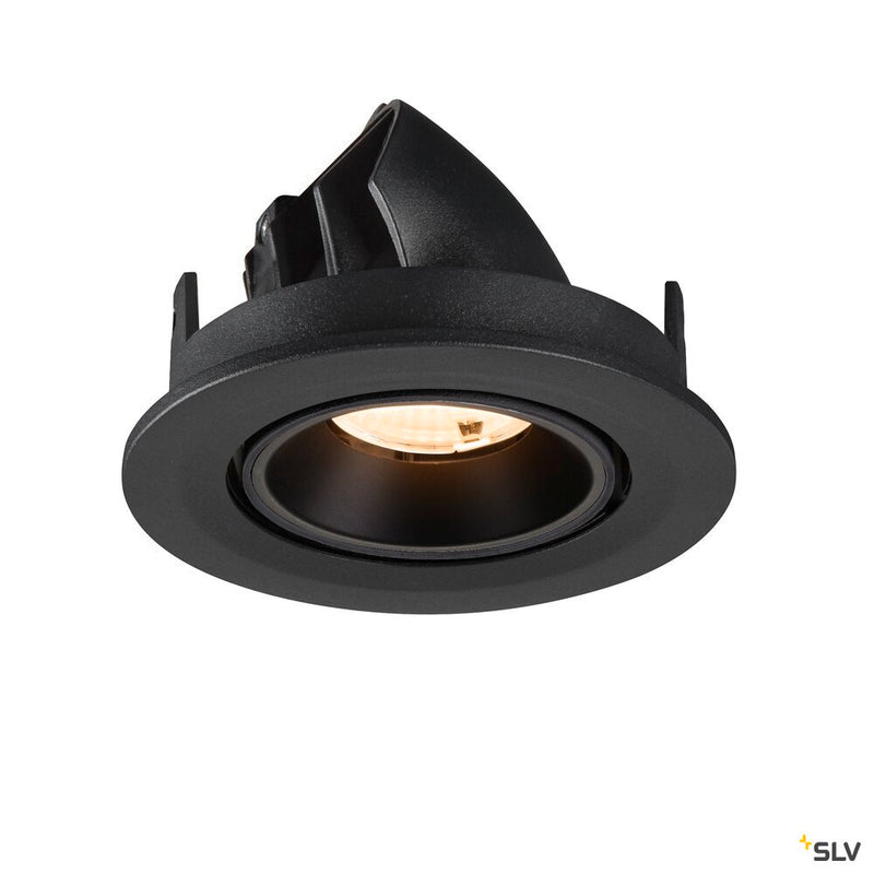 SLV 1009385 NUMINOS® GIMBLE S, Recessed ceiling light, 2700 K, 55°, IP20, round, black