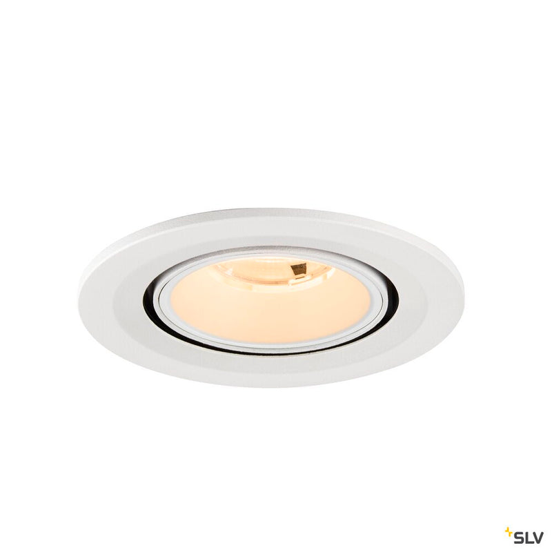 SLV 1009389 NUMINOS® GIMBLE S, Recessed ceiling light, 2700 K, 20°, IP20, round, white