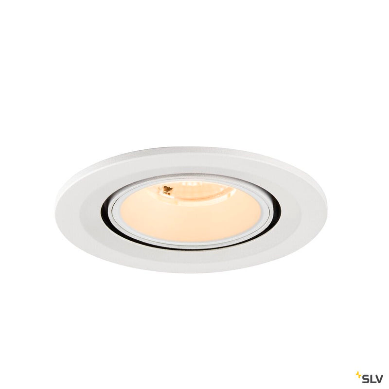 SLV 1009392 NUMINOS® GIMBLE S, Recessed ceiling light, 2700 K, 40°, IP20, round, white