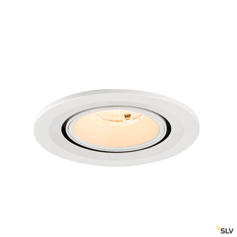 SLV 1009395 NUMINOS® GIMBLE S, Recessed ceiling light, 2700 K, 55°, IP20, round, white