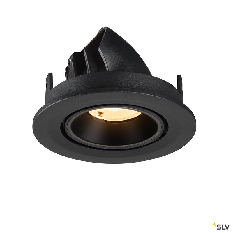 SLV 1009400 NUMINOS® GIMBLE S, Recessed ceiling light, 3000 K, 40°, IP20, round, black