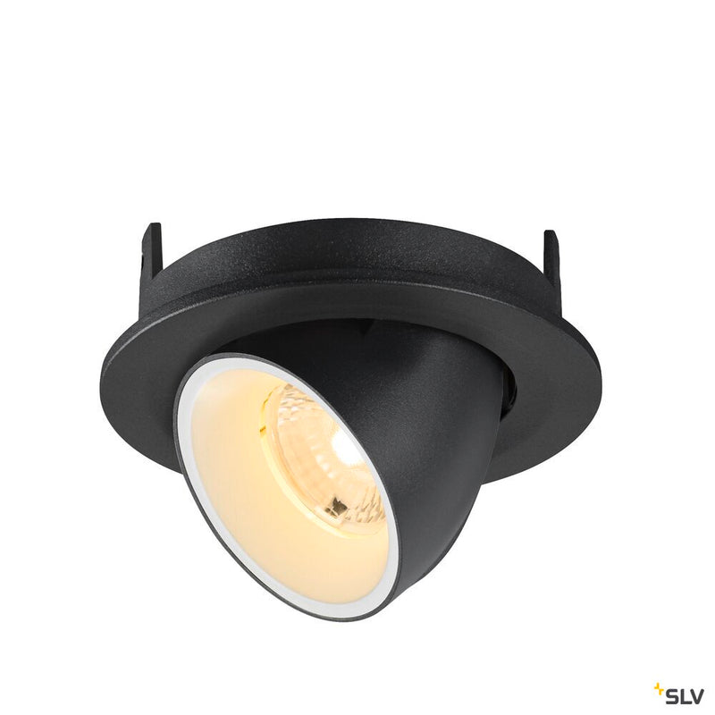 SLV 1009401 NUMINOS® GIMBLE S, Recessed ceiling light, 3000 K, 40°, IP20, round, black / white