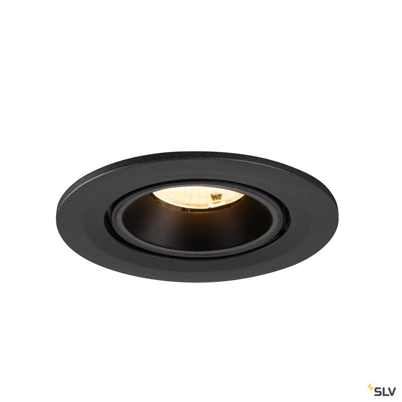 SLV 1009403 NUMINOS® GIMBLE S, Recessed ceiling light, 3000 K, 55°, IP20, round, black