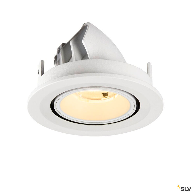SLV 1009407 NUMINOS® GIMBLE S, Recessed ceiling light, 3000 K, 20°, IP20, round, white
