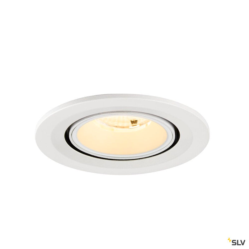 SLV 1009413 NUMINOS® GIMBLE S, Recessed ceiling light, 3000 K, 55°, IP20, round, white