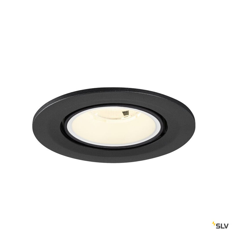 SLV 1009416 NUMINOS® GIMBLE S, Recessed ceiling light, 4000 K, 20°, IP20, round, black / white