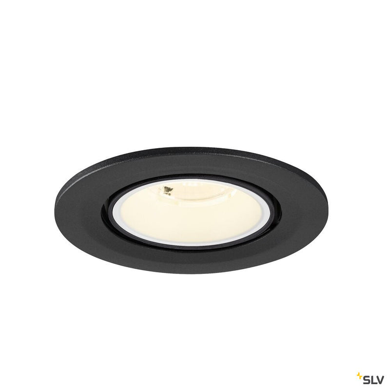 SLV 1009419 NUMINOS® GIMBLE S, Recessed ceiling light, 4000 K, 40°, IP20, round, black / white