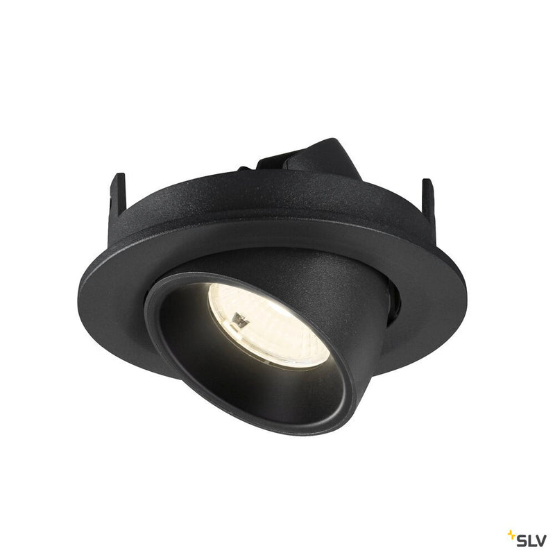 SLV 1009421 NUMINOS® GIMBLE S, Recessed ceiling light, 4000 K, 55°, IP20, round, black