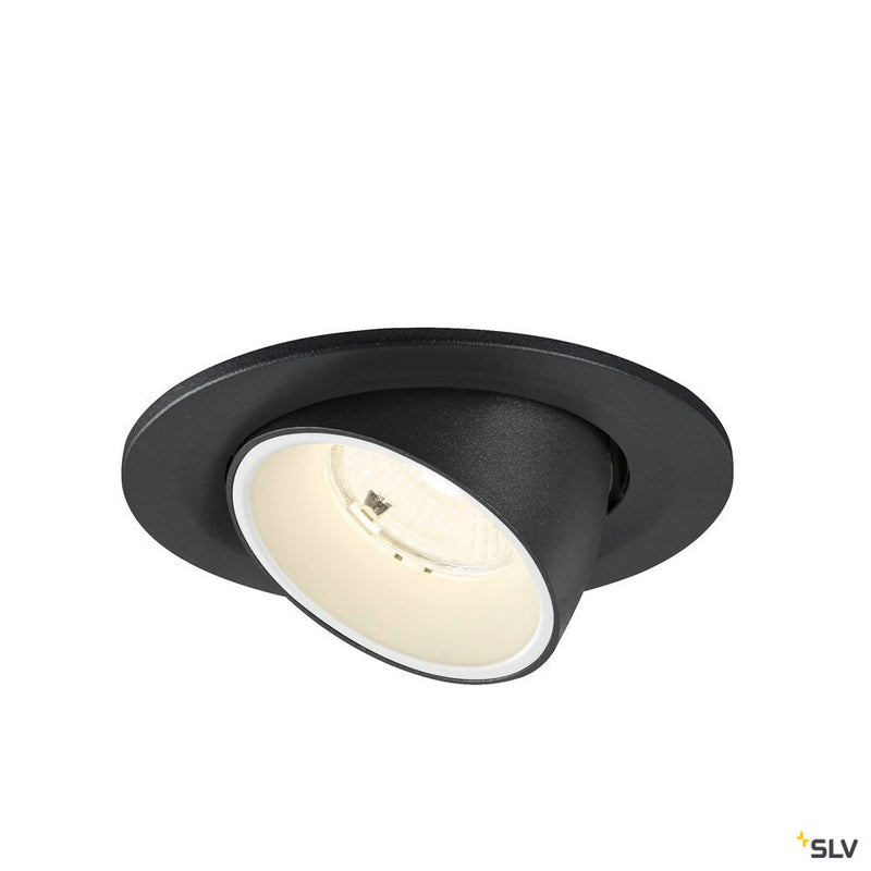 SLV 1009422 NUMINOS® GIMBLE S, Recessed ceiling light, 4000 K, 55°, IP20, round, black / white