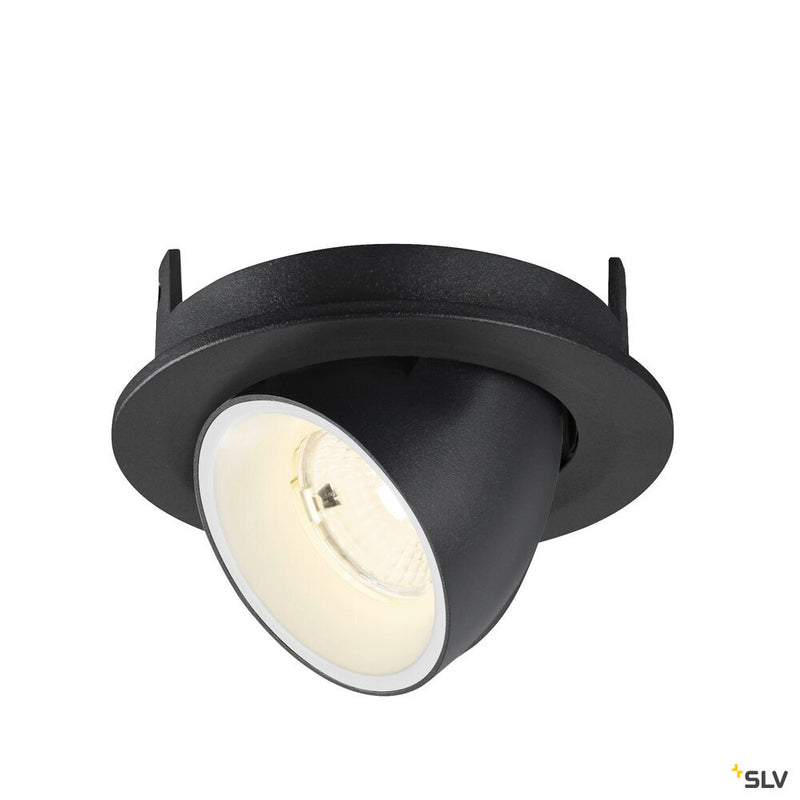SLV 1009422 NUMINOS® GIMBLE S, Recessed ceiling light, 4000 K, 55°, IP20, round, black / white