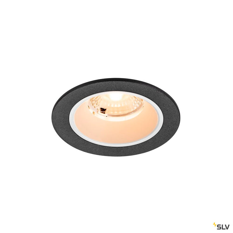 SLV 1009437 NUMINOS® S, Recessed ceiling light, 2700 K, 40°, IP20, round, black / white
