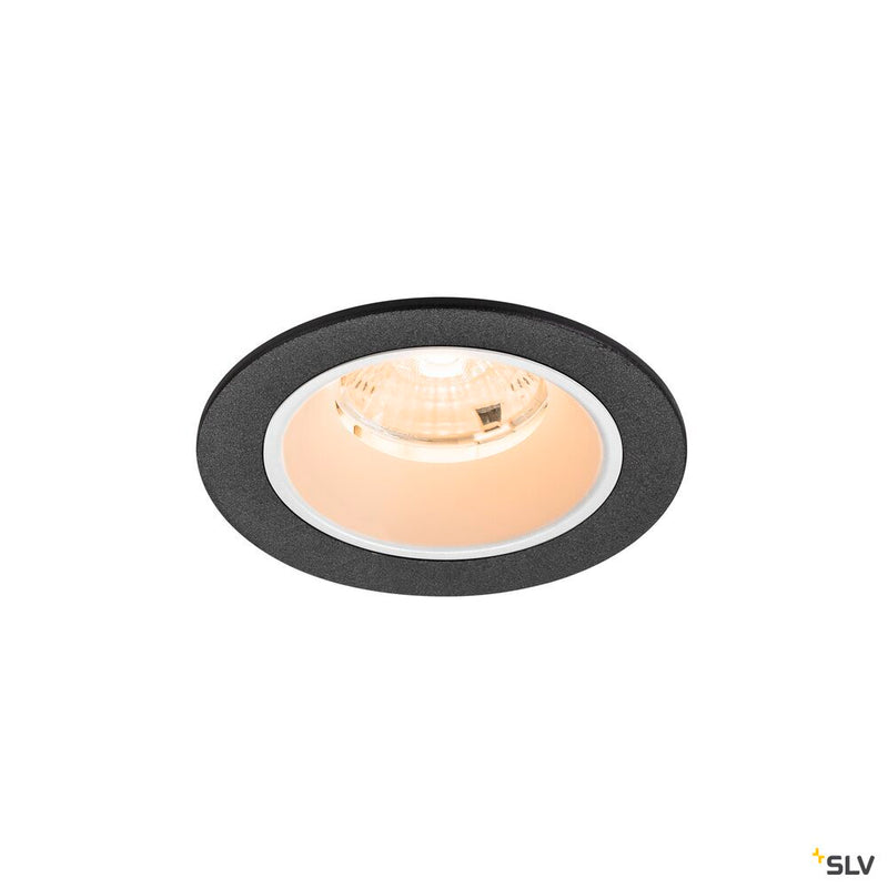 SLV 1009440 NUMINOS® S, Recessed ceiling light, 2700 K, 55°, IP20, round, black / white