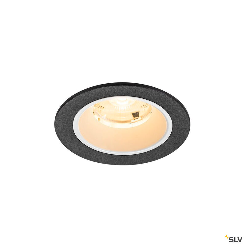SLV 1009452 NUMINOS® S, Recessed ceiling light, 3000 K, 20°, IP20, round, black / white