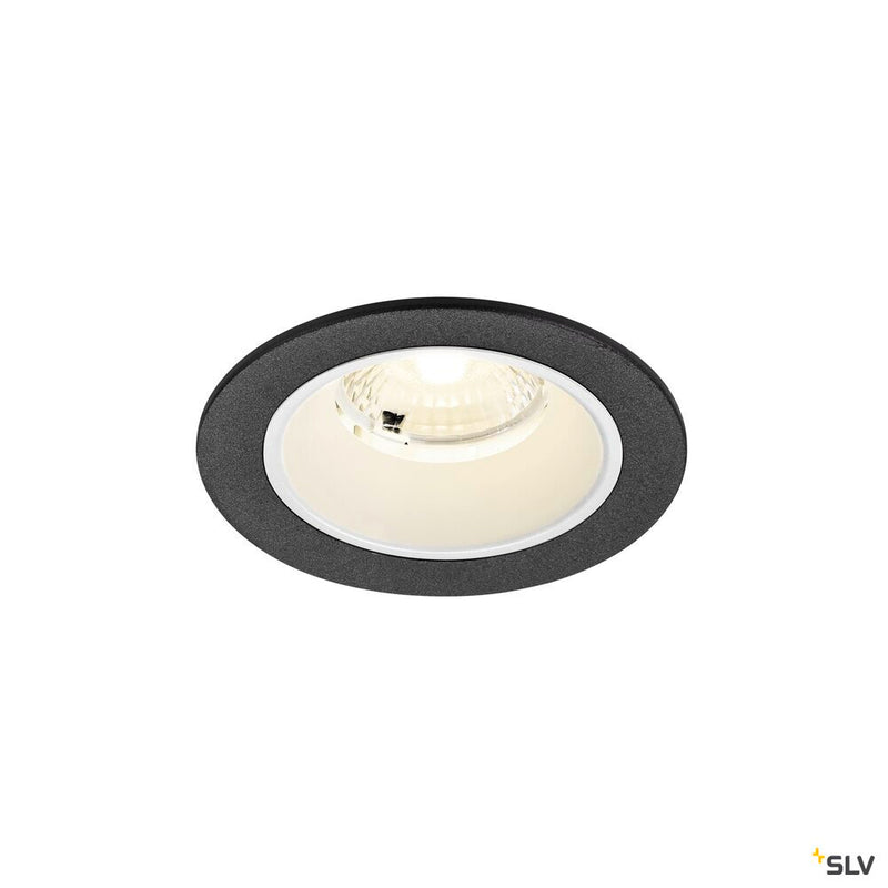 SLV 1009473 NUMINOS® S, Recessed ceiling light, 4000 K, 40°, IP20, round, black / white