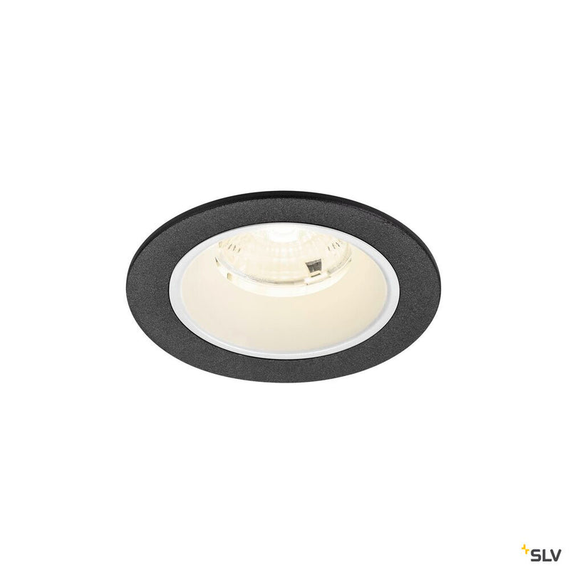 SLV 1009476 NUMINOS® S, Recessed ceiling light, 4000 K, 55°, IP20, round, black / white