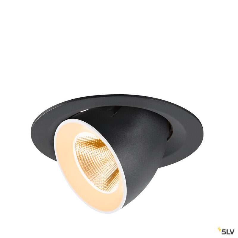 SLV 1009542 NUMINOS® GIMBLE M, Recessed ceiling light, 2700 K, 20°, black / white