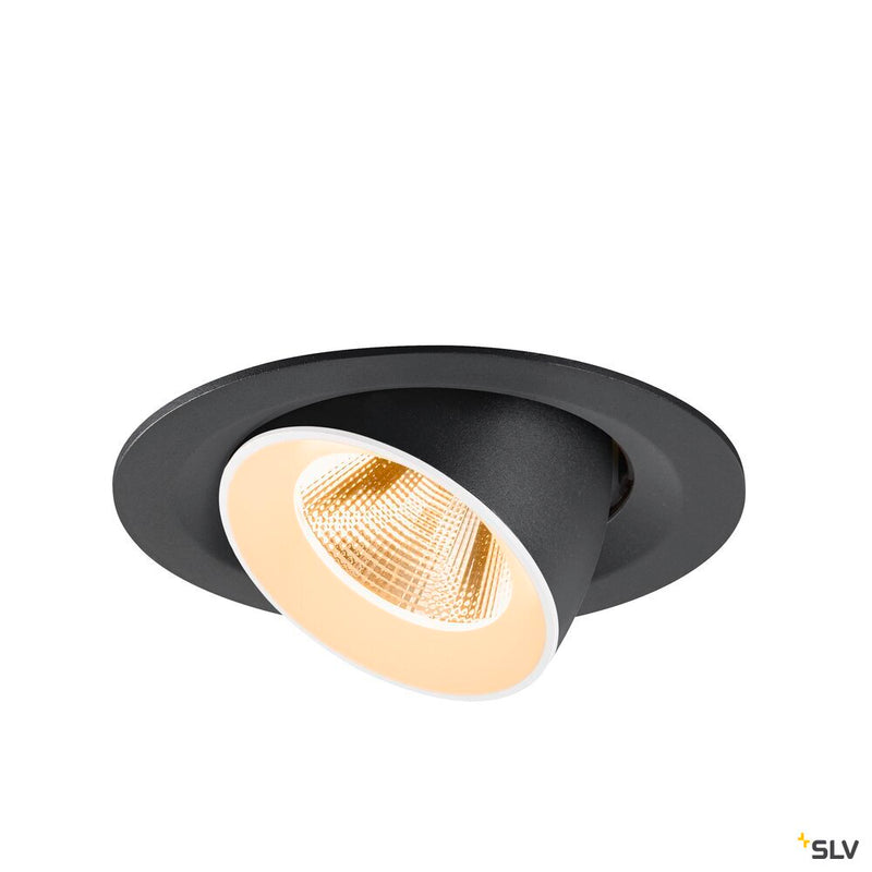 SLV 1009542 NUMINOS® GIMBLE M, Recessed ceiling light, 2700 K, 20°, black / white