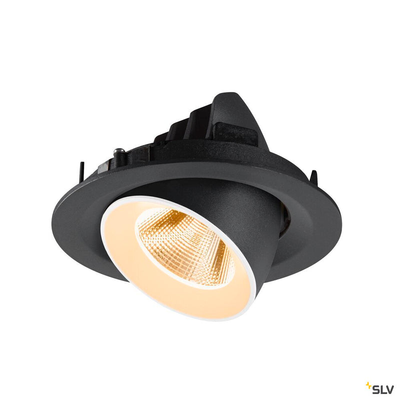 SLV 1009542 NUMINOS® GIMBLE M, Recessed ceiling light, 2700 K, 20°, black / white