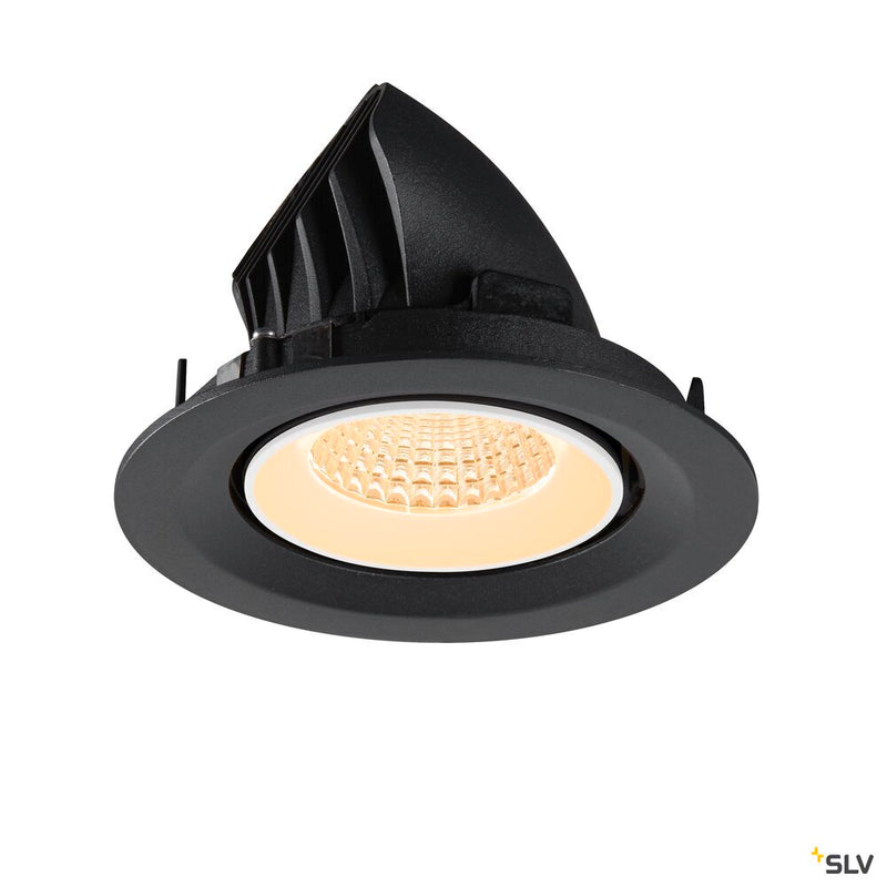 SLV 1009548 NUMINOS® GIMBLE M, Recessed ceiling light, 2700 K, 55°, black / white