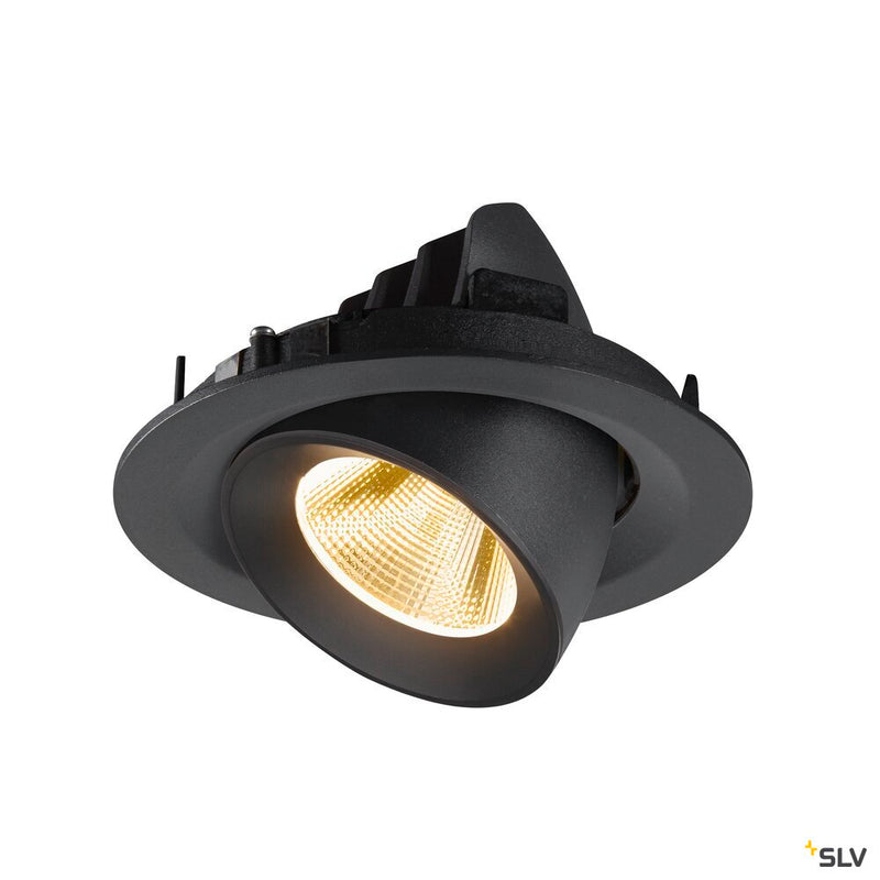 SLV 1009559 NUMINOS® GIMBLE M, Recessed ceiling light, 3000 K, 20°, black