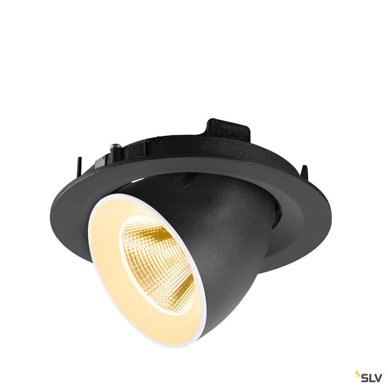 SLV 1009560 NUMINOS® GIMBLE M, Recessed ceiling light, 3000 K, 20°, black / white