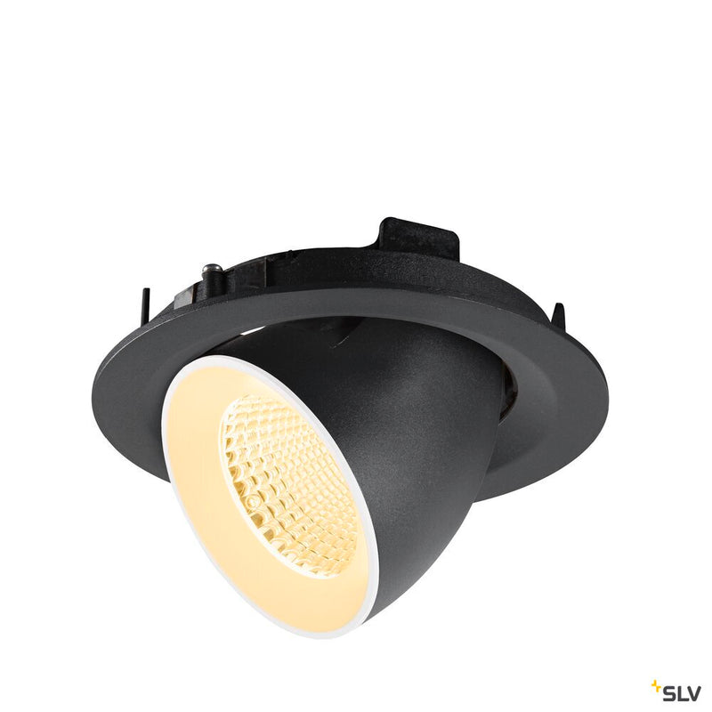 SLV 1009563 NUMINOS® GIMBLE M, Recessed ceiling light, 3000 K, 40°, black / white