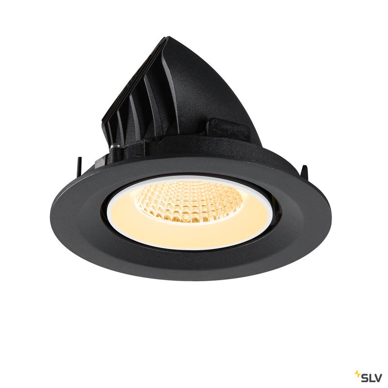 SLV 1009563 NUMINOS® GIMBLE M, Recessed ceiling light, 3000 K, 40°, black / white