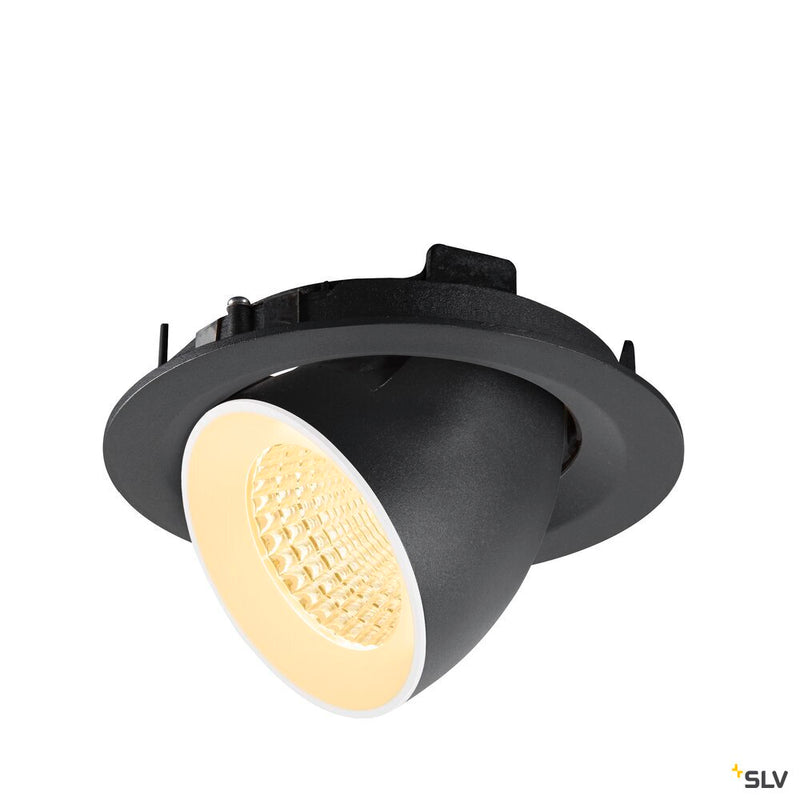 SLV 1009566 NUMINOS® GIMBLE M, Recessed ceiling light, 3000 K, 55°, black / white