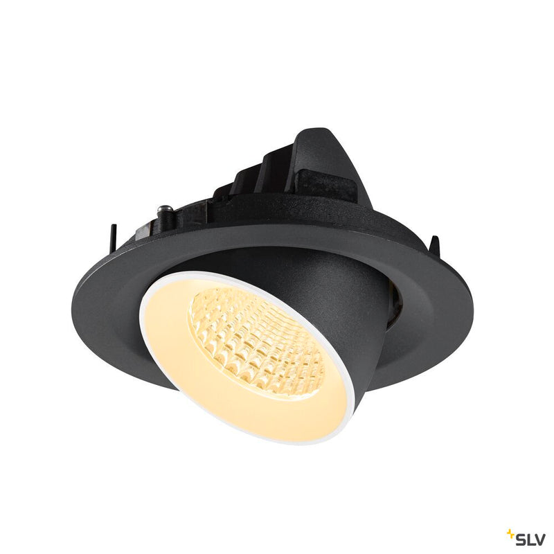 SLV 1009566 NUMINOS® GIMBLE M, Recessed ceiling light, 3000 K, 55°, black / white
