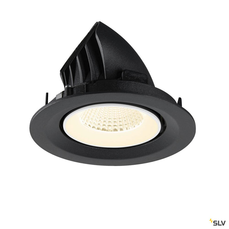 SLV 1009581 NUMINOS® GIMBLE M, Recessed ceiling light, 4000 K, 40°, black / white