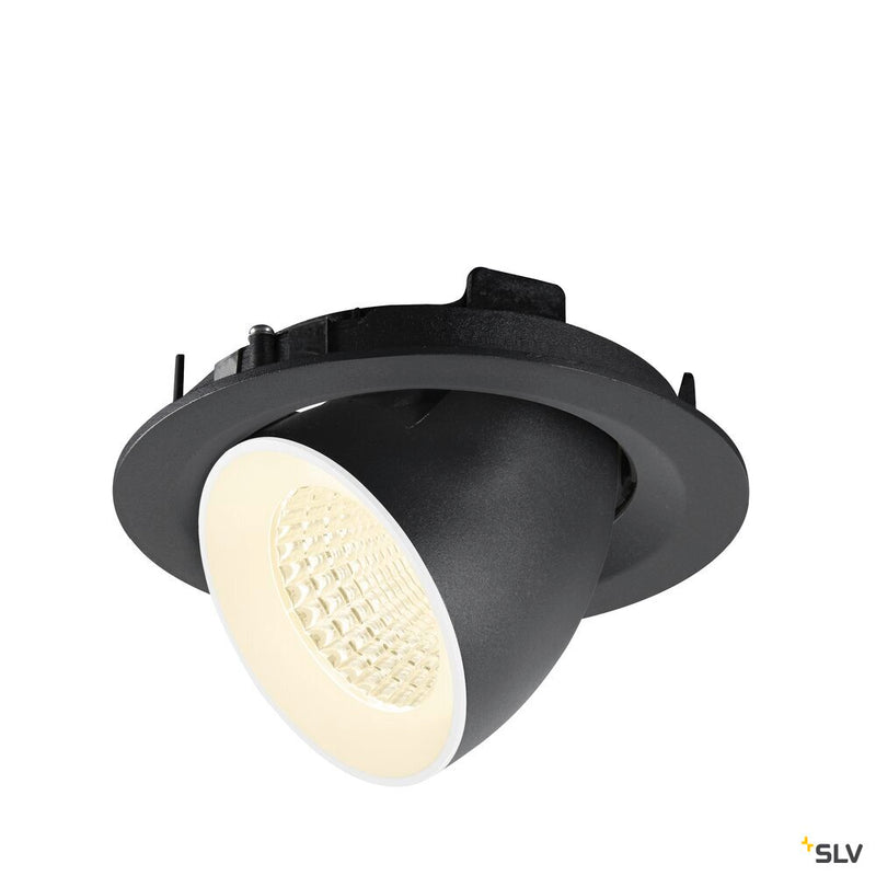 SLV 1009584 NUMINOS® GIMBLE M, Recessed ceiling light, 4000 K, 55°, black / white