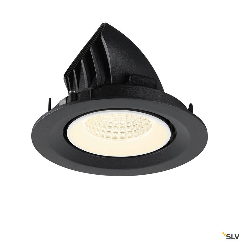 SLV 1009584 NUMINOS® GIMBLE M, Recessed ceiling light, 4000 K, 55°, black / white