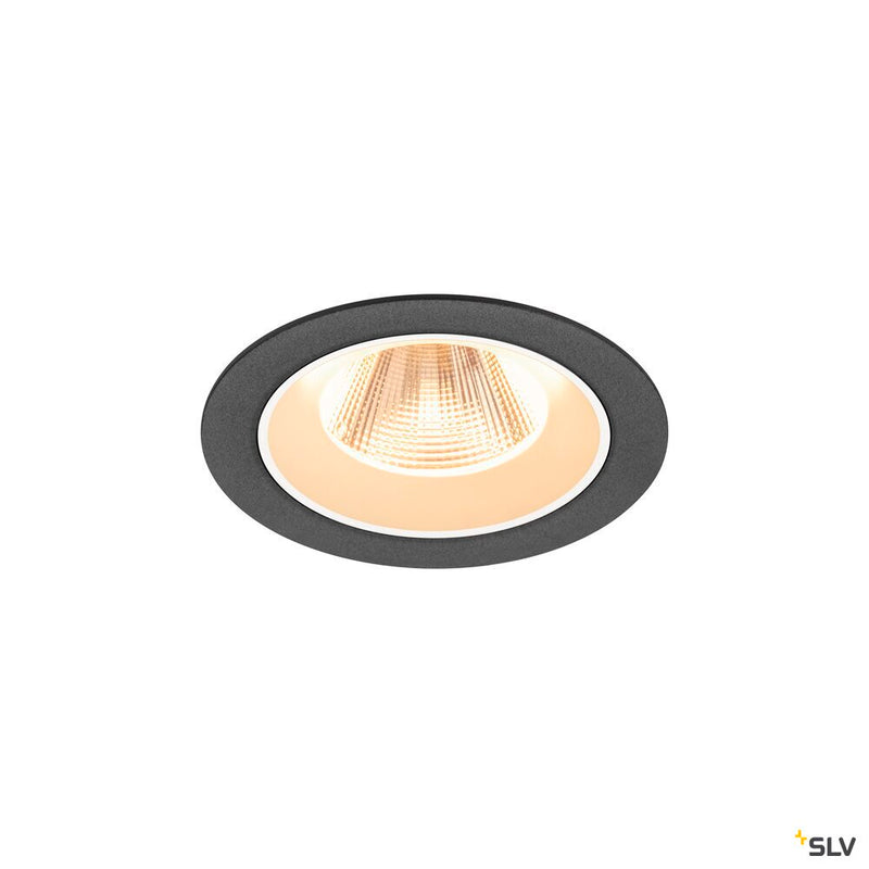 SLV 1009596 NUMINOS® M, Recessed ceiling light, 2700 K, 20°, IP20, round, black / white