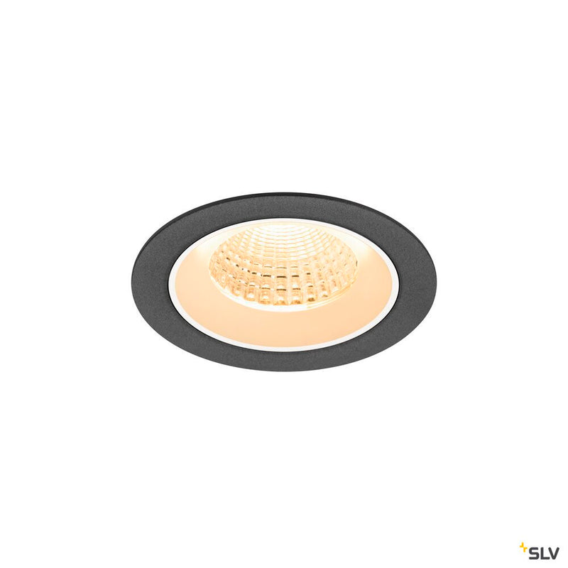 SLV 1009602 NUMINOS® M, Recessed ceiling light, 2700 K, 55°, IP20, round, black / white