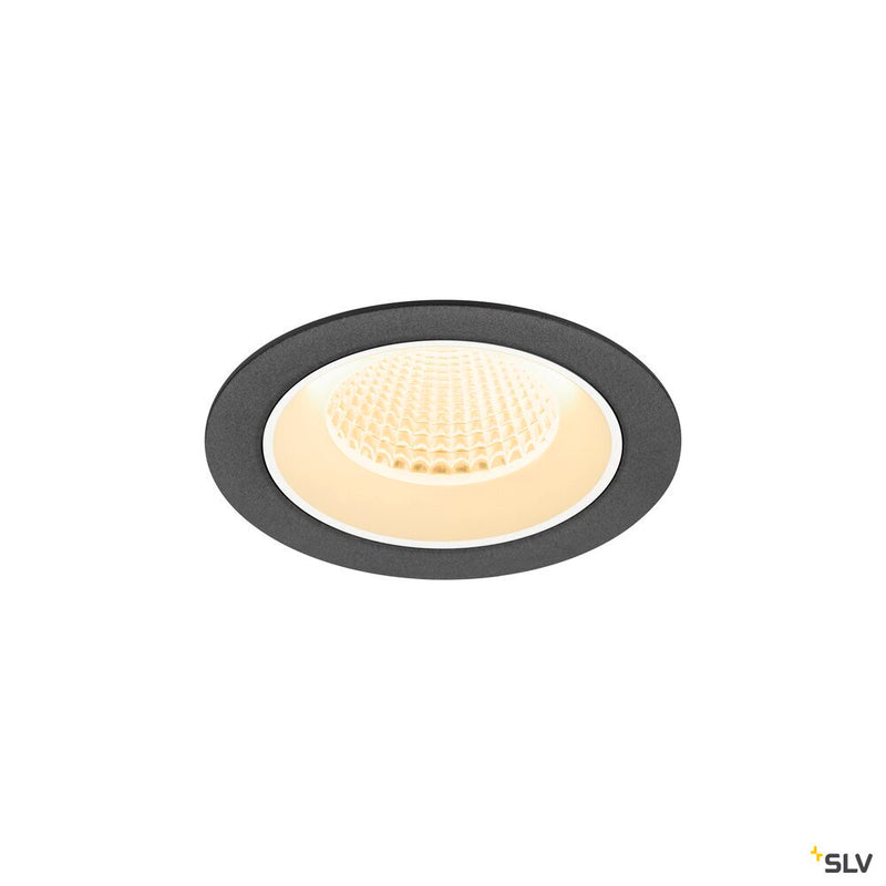 SLV 1009617 NUMINOS® M, Recessed ceiling light, 3000 K, 40°, IP20, round, black / white
